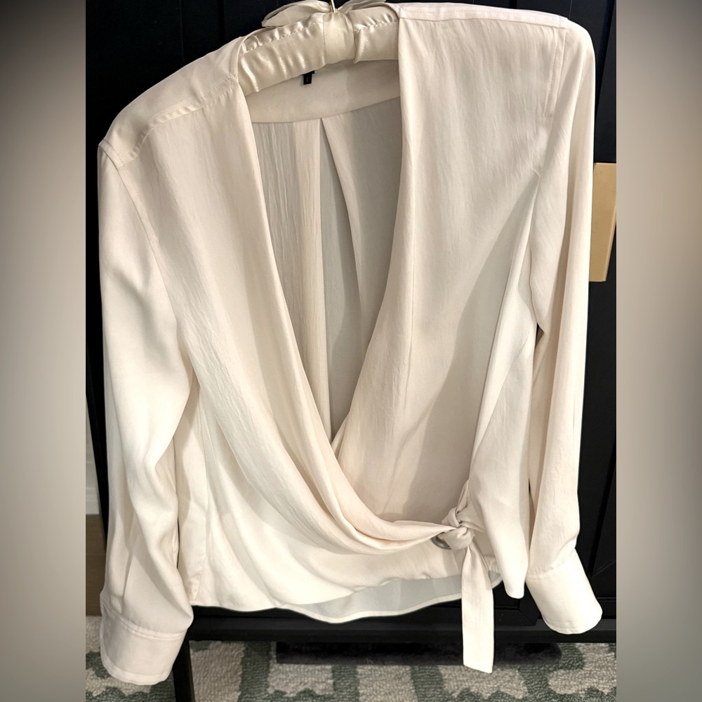 Rag & Bone Cream Wrap Blouse - Like New
